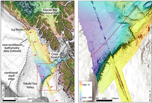 Enlarged map of Study Area 1, left, and area of expanded map, right